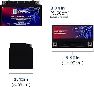 Mighty Max Battery YTZ10S -12 Volt 8.6 AH, 190 CCA, Rechargeable Maintenance Free SLA AGM Motorcycle Battery