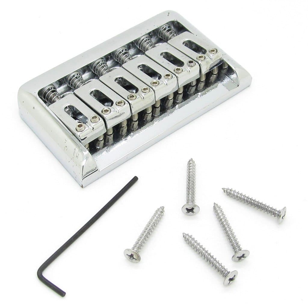 Chrome Hipshot Guitar Fixed Bridges Hardtail 6 Strings Screw & Allen Key