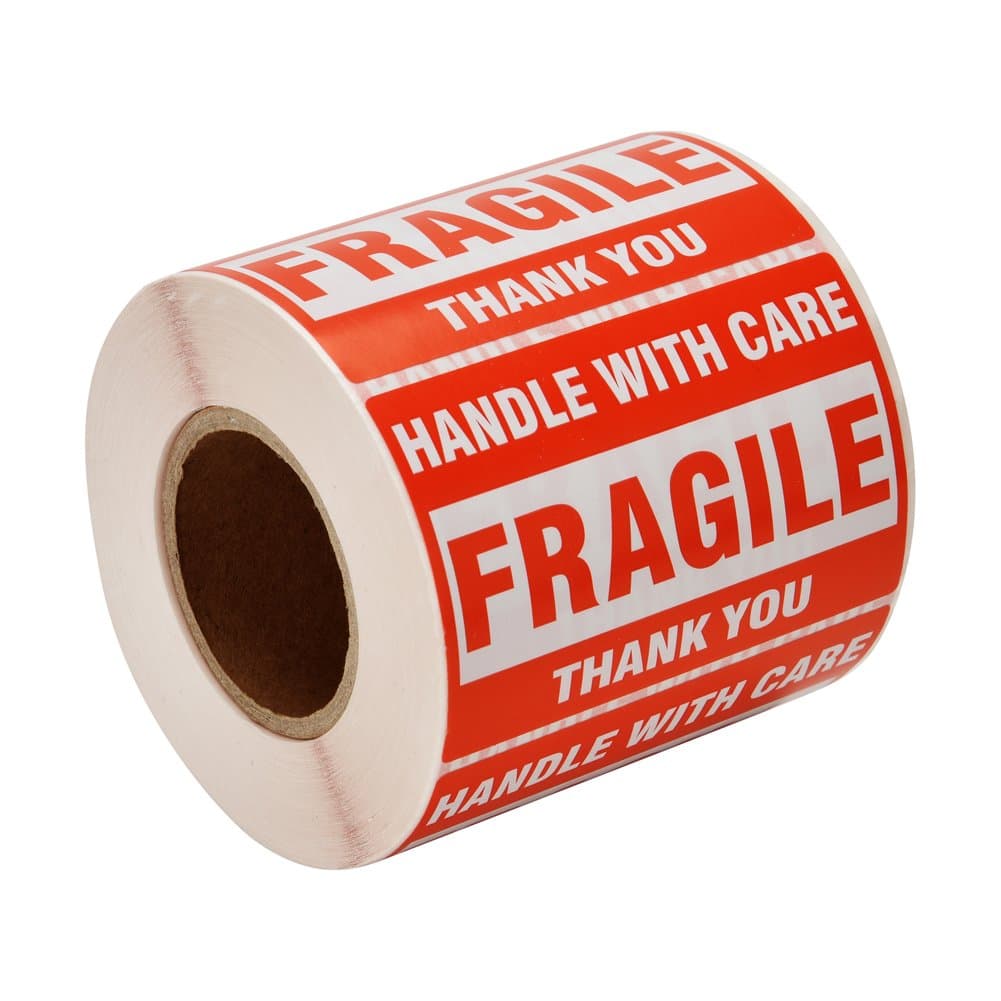 3" X 2"Warning Fragile Tape