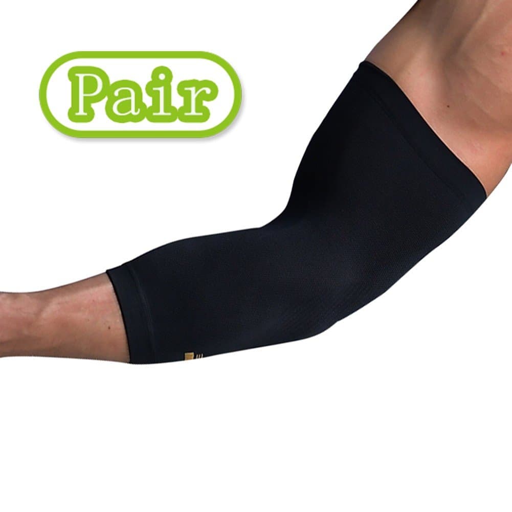 Elbow Compression Sleeves 1 Pair-Elbow Braces for Men and Women, Support Golf, Tennis, Basketball, Baseball-Help Arthritis, Tendonitis, Reduce Joint Pain-Improve Circulation & Recovery