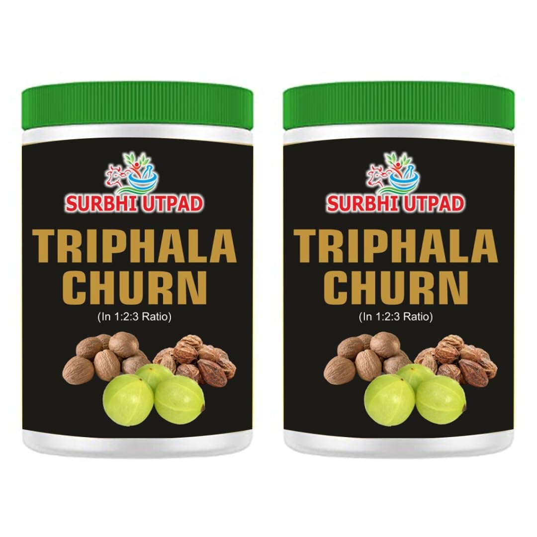 Triphala Powder churna in 1:2:3 Ratio | Harad, Baheda & Amla 400g | Pack of 200g x 2