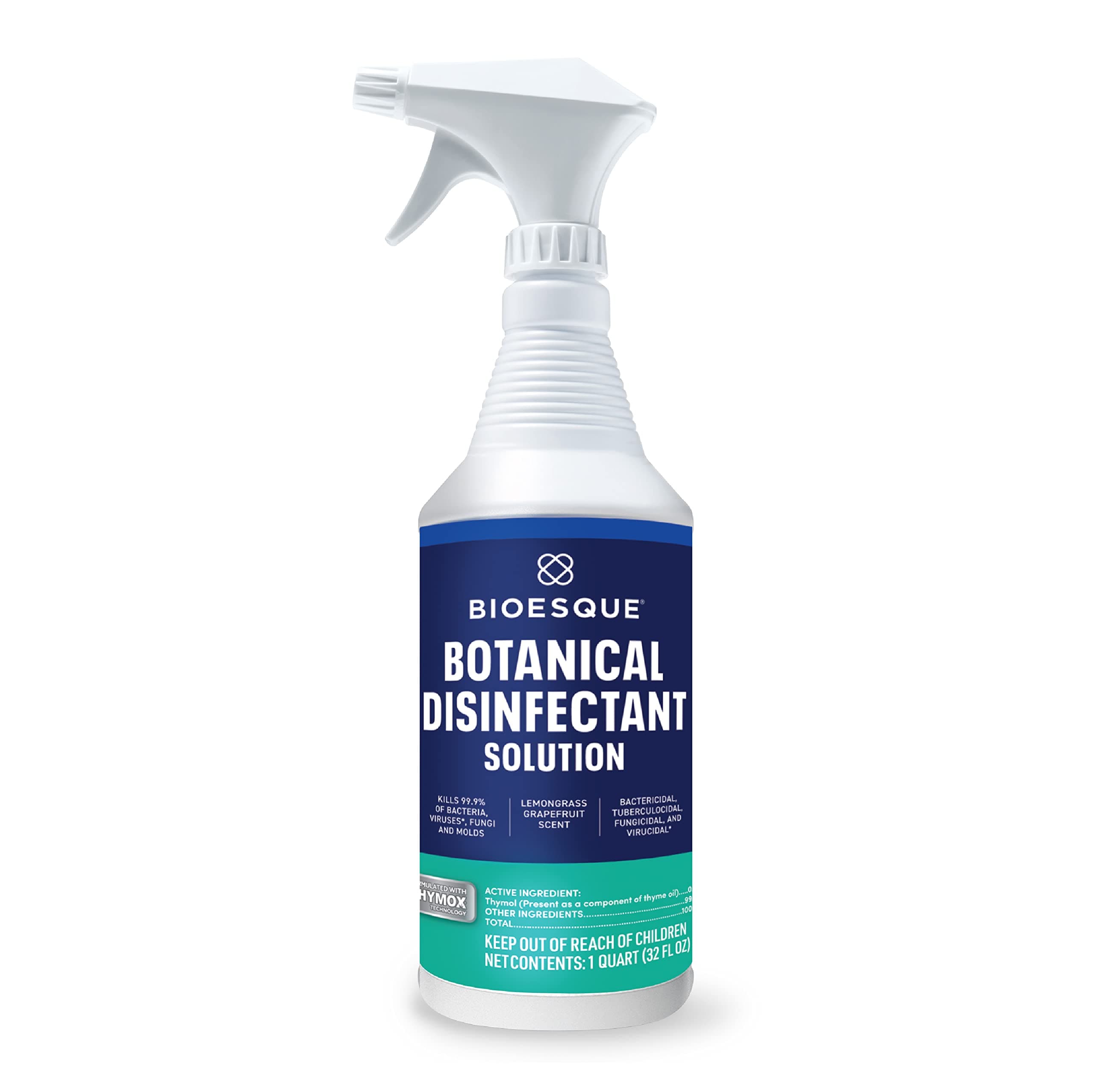 Botanical Disinfectant Solution, Heavy Duty Broad-Spectrum Disinfectant, Kills 99.9% of Bacteria, Viruses*, Fungi, & Molds, 32 Fluid Ounce (Pack of 1)