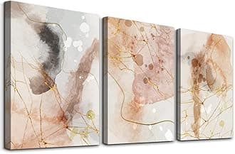 Boho Wall Decor For Living Room Canvas Wall Art For Bedroom Minimalist Abstract Ink Wall Paintings Large size Wall Decorations For Room Office Decor Wall Pictures Dormitory Home Decoration 3 Piece