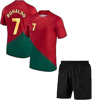 Sports Soccer Football Portugal Jersey Ronaldo 7 Home Away Kit Jersey T-Shirt(Kid's,Boy's & Men)
