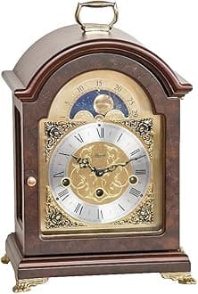 HermleTable Clock, Wood, Brown, 33cm x 22cm x 15,5cm