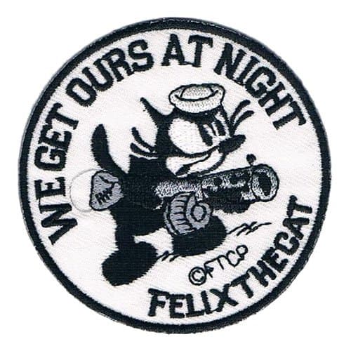 Iron-on Clothes Patch "Felix The Cat We get ours at Night 7 cm
