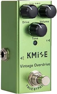 lotmusic Vintage Overdrive Electric Guitar Effects Pedal Mini Single Type DC 9V True Bypass (Light green)