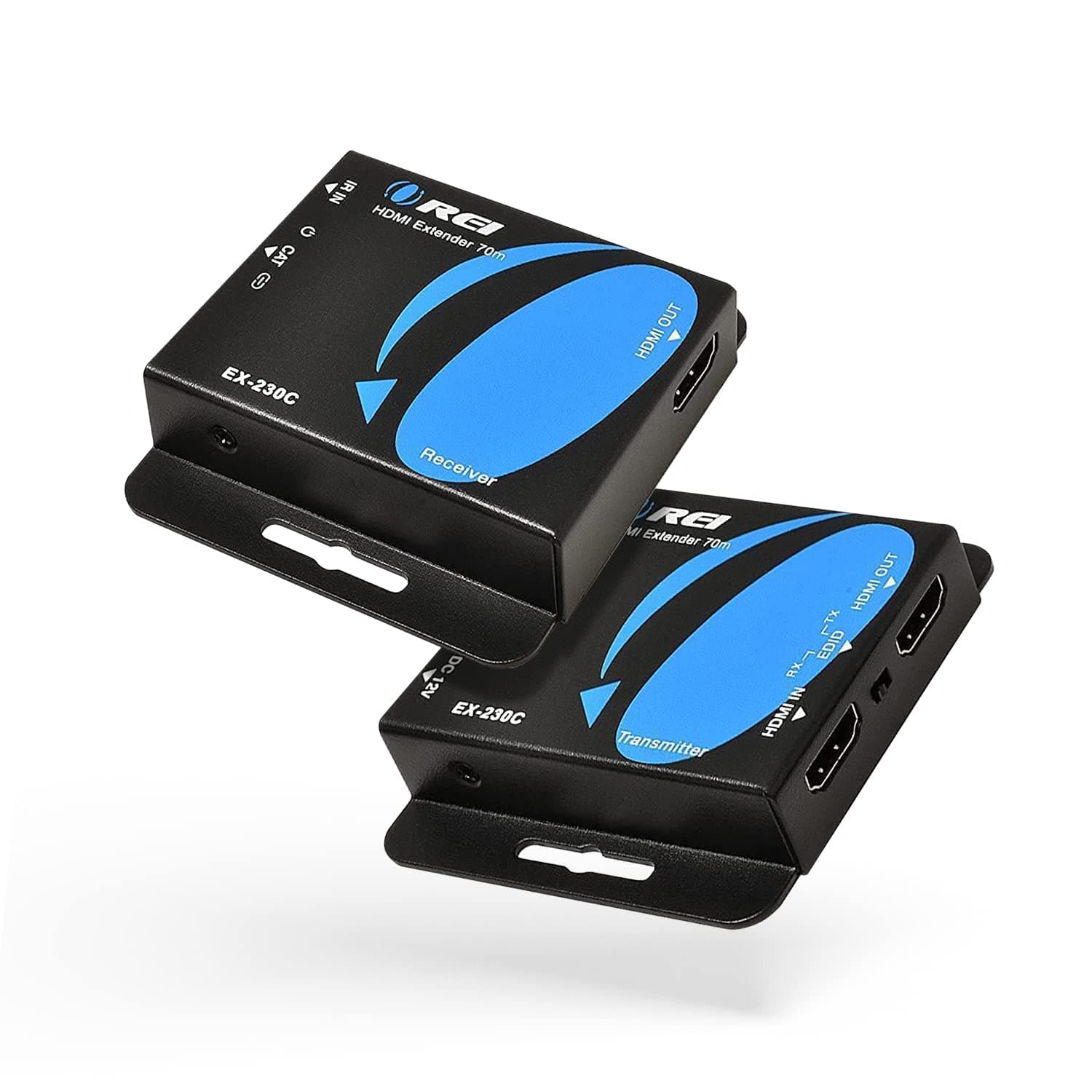 - Orei 4K HDMI Over CAT6/CAT7 Extender by OREI Extender RJ45 4K@30Hz Upto 130 Ft 1080P Upto 230 FT Full HD POC Transmitter & Receiver IR Loop Out (EX-230C)