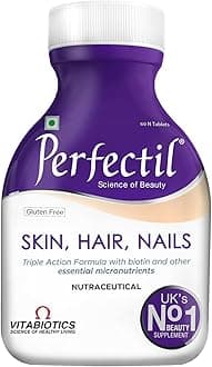 Perfectil Multivitamin Skin, Hair & Nail 60 Tablets – Supports Healthy Skin, Hair, and Nails with Biotin, Grape Seed Extract, Calcium, and Magnesium | Container Pack