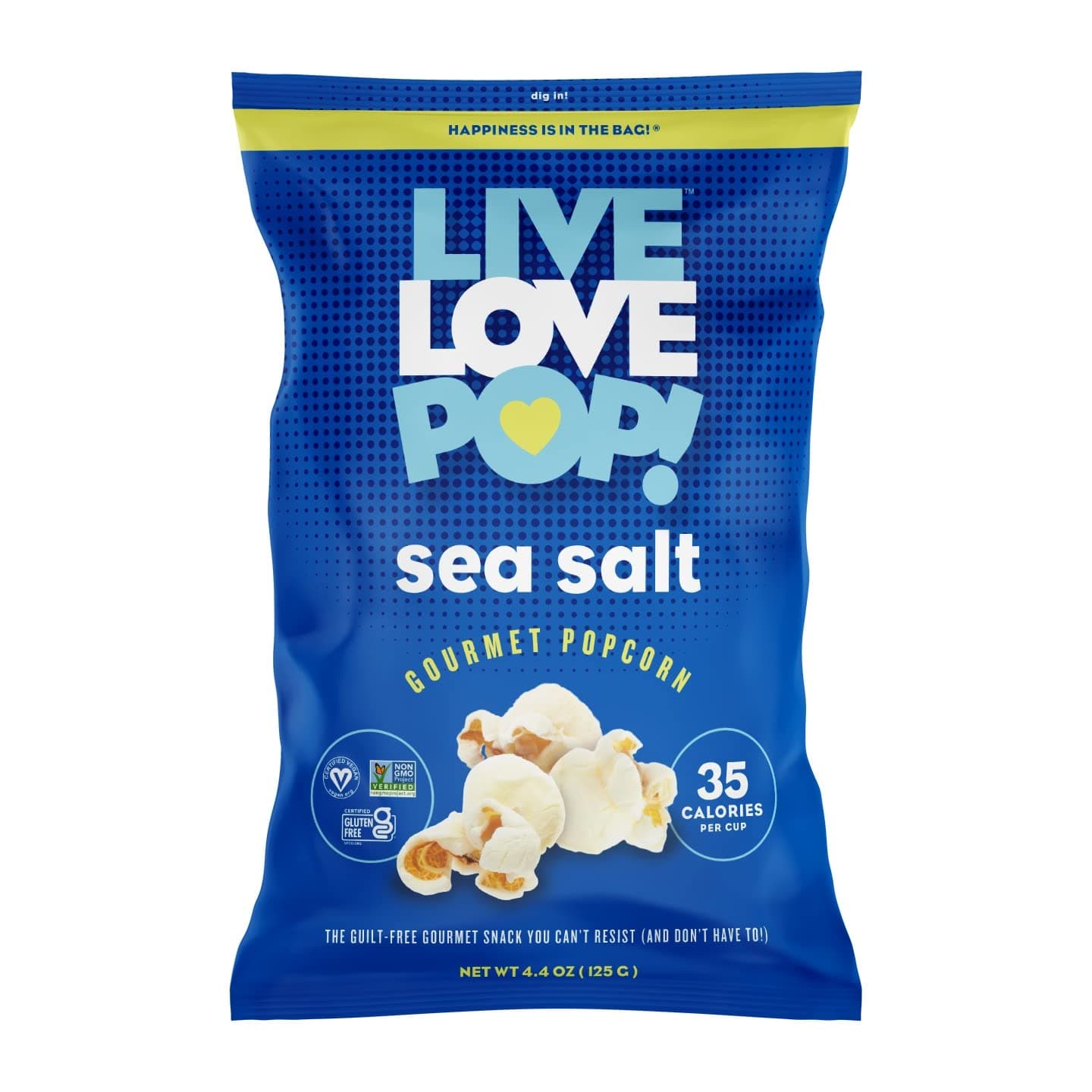 Live Love PopSea Salt Popcorn, 4.4 Oz