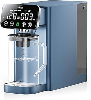 Stokk T1 Lite UV Reverse Osmosis Water Filter Countertop, Reverse Osmosis System with Carafe Alkaline Boost, 6-Stage RO Water Filtration System, NSF/ANSI 58&372, Reduce TDS PFAS Water Purifier (Blue)