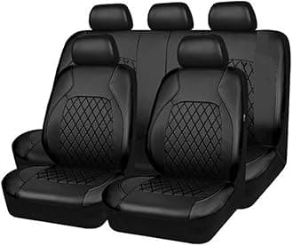 JXYBMNB 9 Pcs Seat Covers for Toyota Raize 2019 2020 2021 2022 2023 2024 2025, Leather Car Seat Cover Waterproof Non-Slip All Weather Interior Accessories,Black