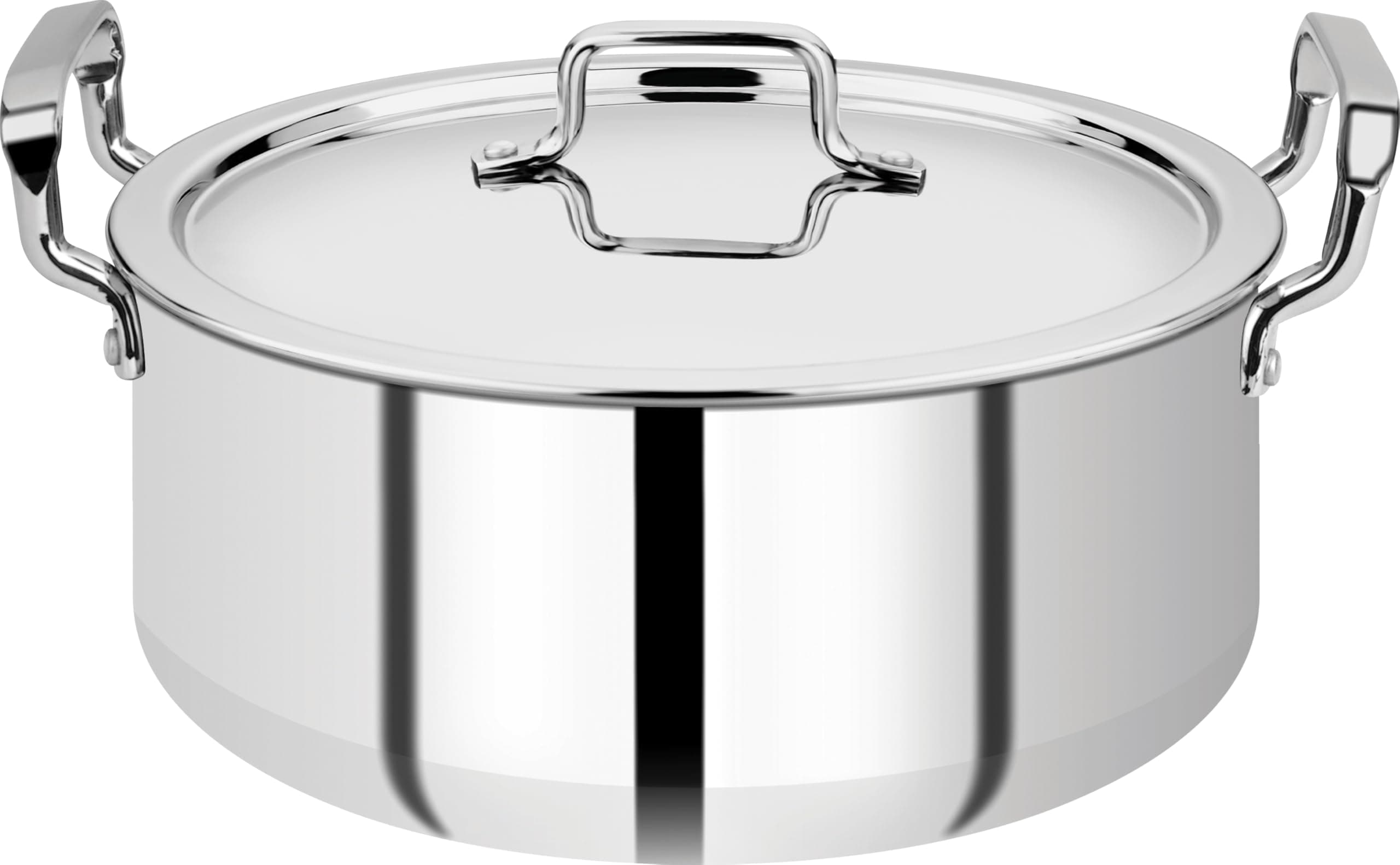 Triply Biryani Pot With S/S Lid 32Cm, Non-Reactive Cooking Surface Safe Cooking Pot | Tri-ply stainless steel