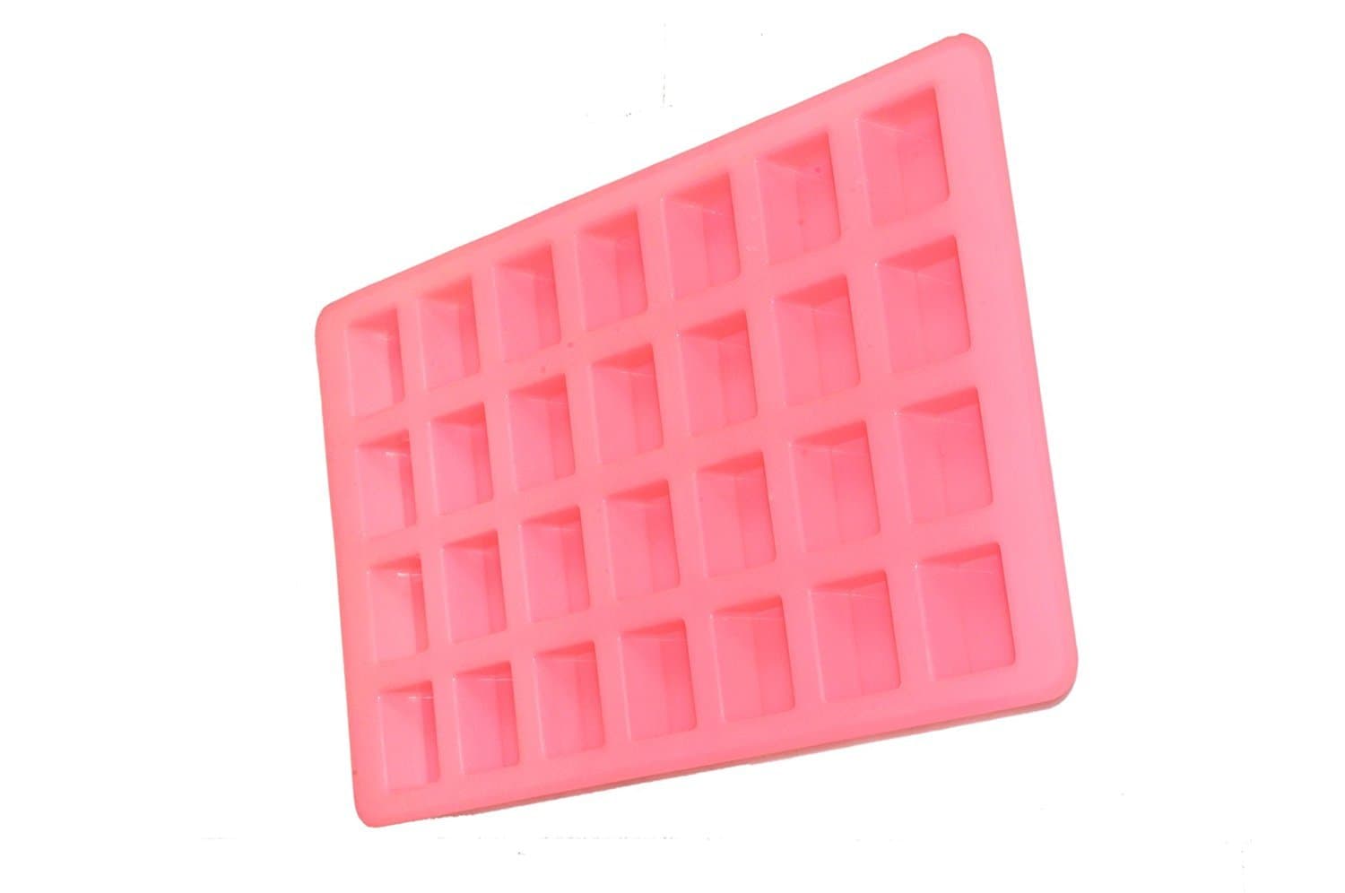 SILICOMOLDS Induction Compatible Silicone Ice-Cube Shaped 28-Cavities Soap Mould, Multicolour, (25X40X2.7cm)