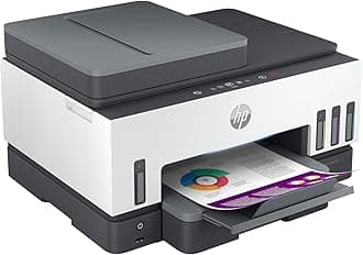 HP Smart Tank 790 All-in-One Printer wireless, Print, Scan, Copy, Fax, Auto Duplex Printing, Document Feeder, Print up to 18000 black or 8000 color pages, White/Grey [4WF66A]