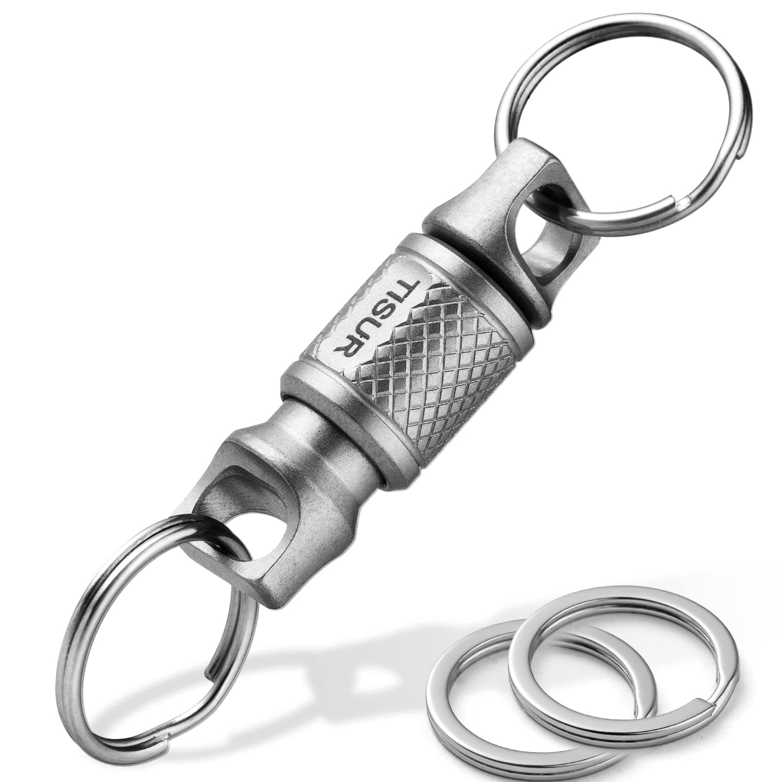 TISUR Titanium Key Holder Breakaway Quick Release Carabiner with Key Ring