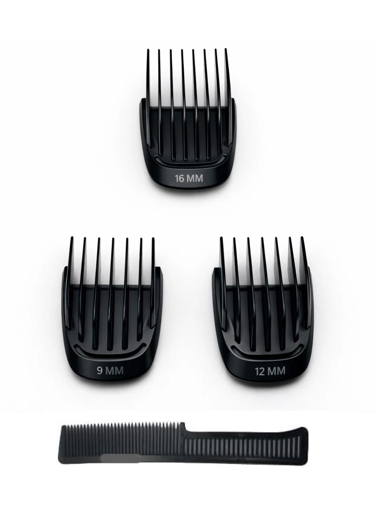 Trimmer Replacement 3 Piece Set (9mm 12mm 16mm) Haircut Blade Guards for Philips Norelco Multigroom with Small Beard Comb