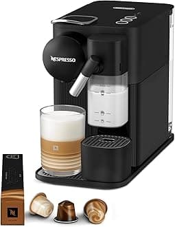 Nespresso De'Longhi Lattissima One Evo Automatic Coffee Maker, Single-Serve Capsule Coffee Machine, Automatic Frothed Milk, Cappuccino And Latte, EN510.B, 1450W, Shadow Black