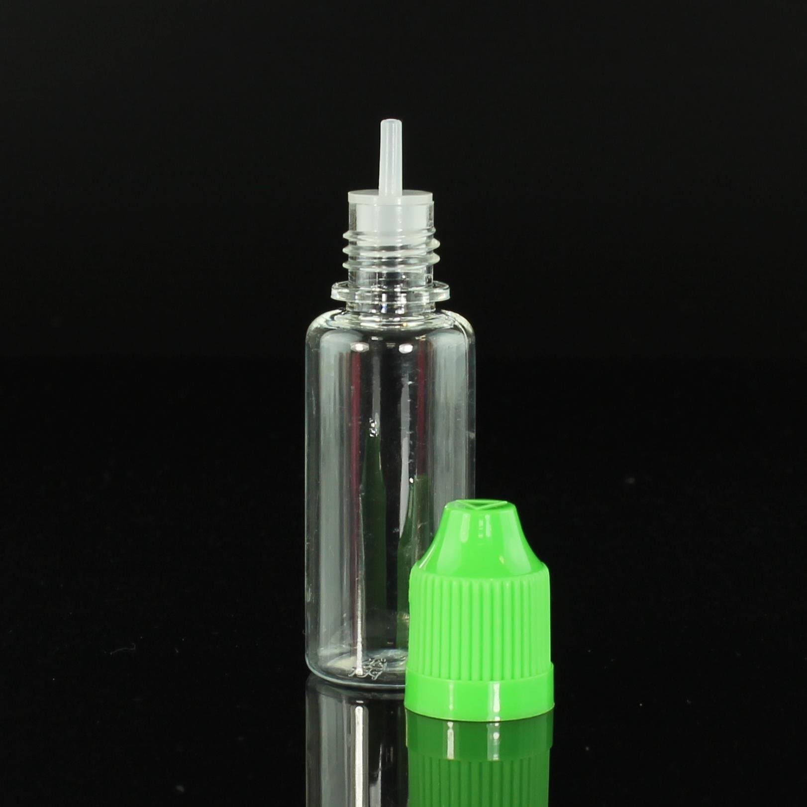15ml Empty Plastic Childproof Cap E-juice E-liquid Dropper Bottle (100, Green)