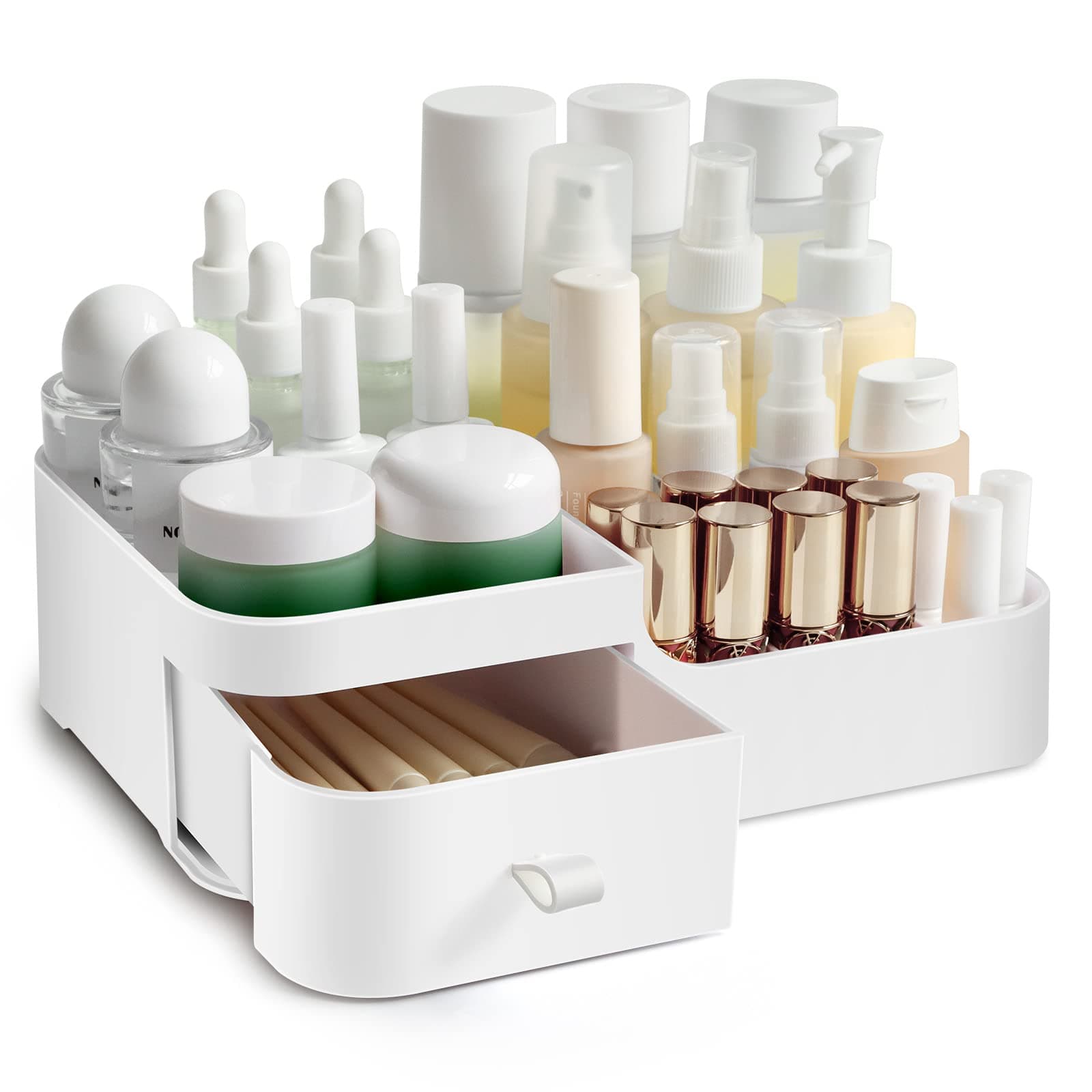 Makeup Organiser Make Up Storage, Cosmetic Organisers Make Up Storage Organizer Box - Cosmetic Storage Box Skincare Display Drawer Beauty Organizer for Bathroom Dresser Bedroom