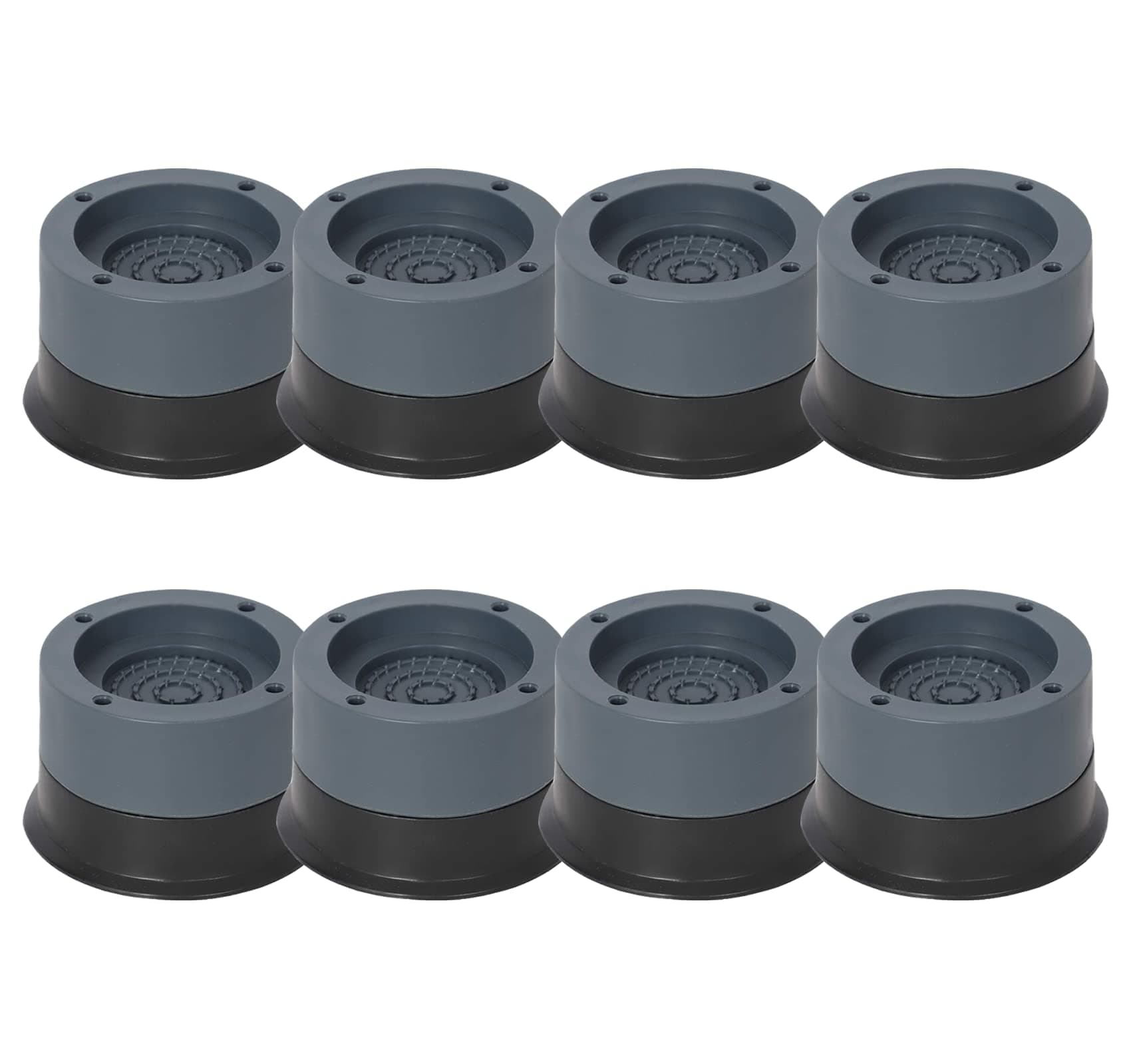 Anti Vibration Pads Increase 1.38"/2.36", 8pcs Washing Machine Base Foot Pads, Non Slip Heighten Shock and Noise Cancelling Mat for Washer and Dryer Machine Support Protects Pedestals