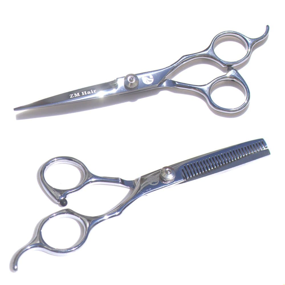 Barber Scissors Shears Hair Cutting/Thinning Scissors- 6.5" Overall Length with Fine Adjustment Tension Screw (Basic Set)