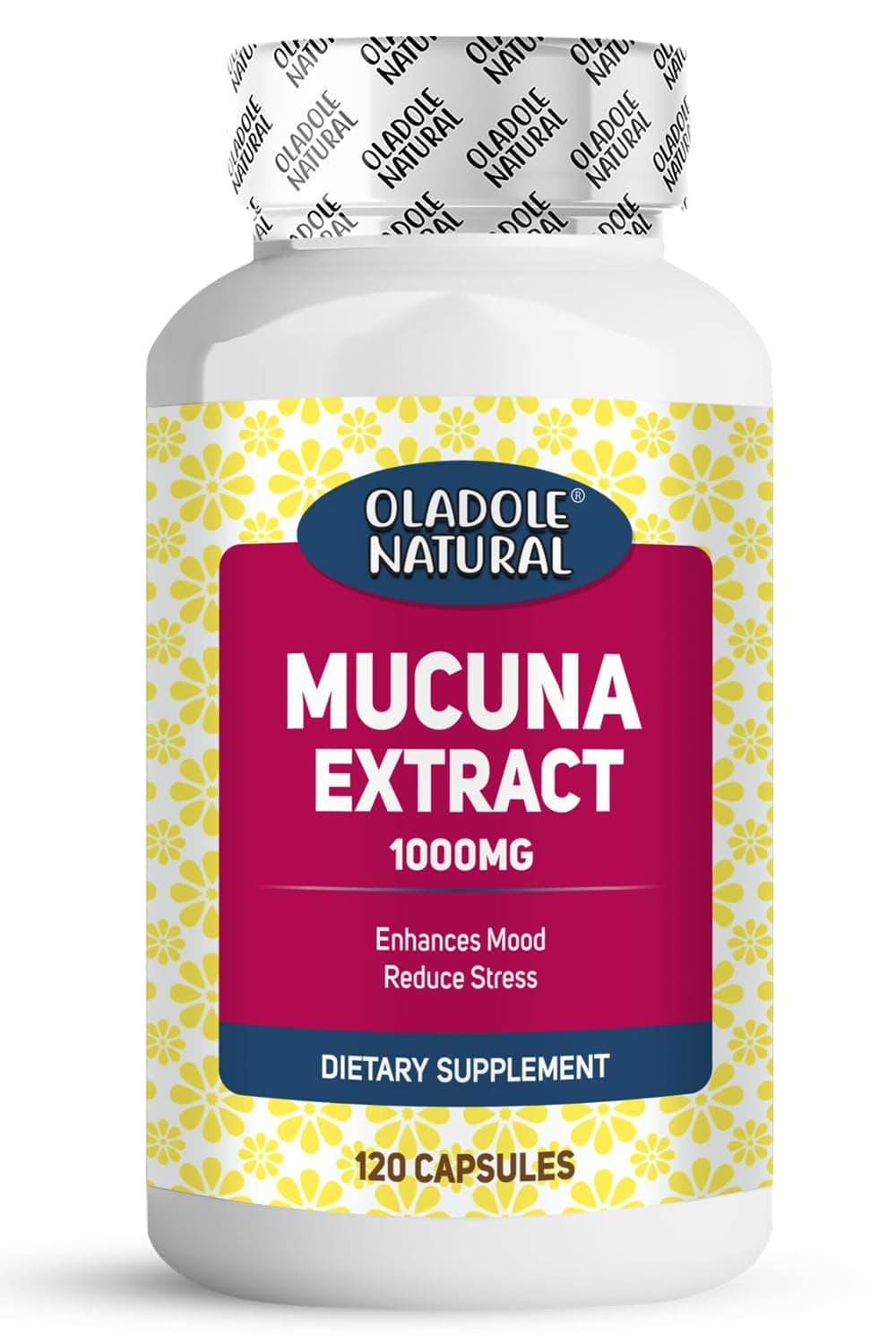 Oladole Natural Mucuna Extract 1000MG - (120 Capsules) | Boosts Energy, Performance, Immunity | Non GMO, Gluten Free