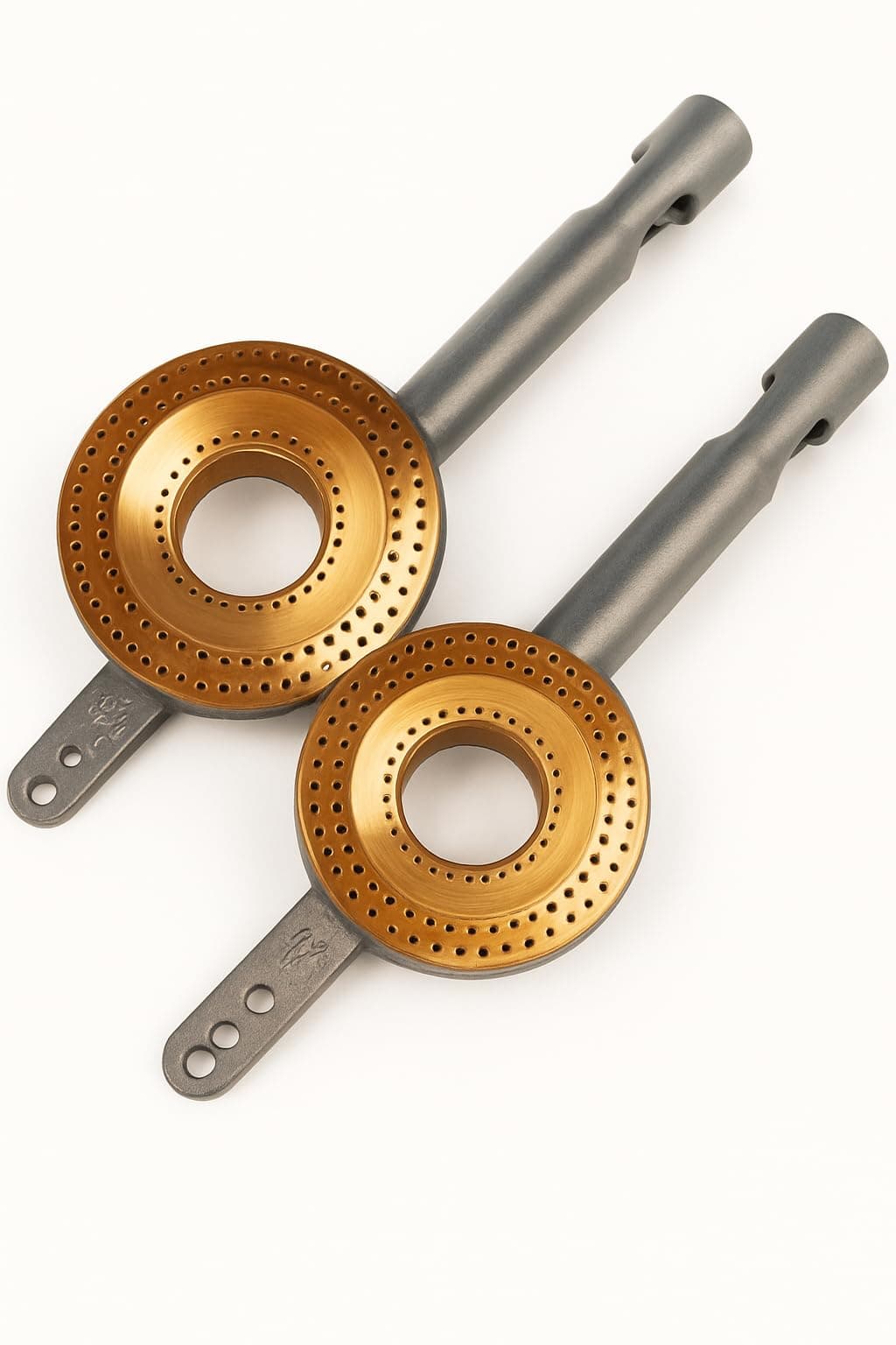 Gas Stove Burner Cap & Bottom Set – Large & Small Size – Heavy Duty Brass Top with Cast Iron Bottom – High Flame Performance – Compatible with Most Gas Stoves – 2 Pcs Combo