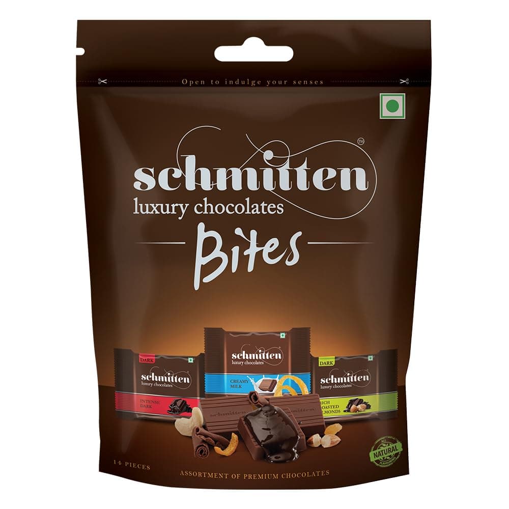 Home Bites Assorted Dark and Milk Chocolates Minis - Pack of 1, 120g Pouch, Premium Selection