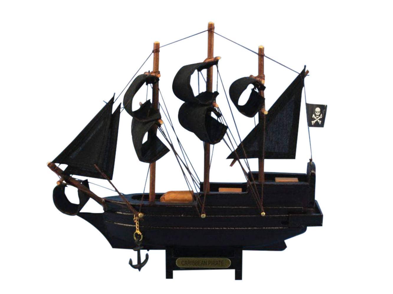 Caribbean Pirate 7" - Model Ship - Nautical Home Decoration