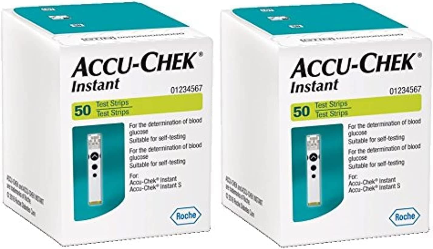 Accuu Cheeek Instant GLUCOMETER 100 Test Strips (50x2)