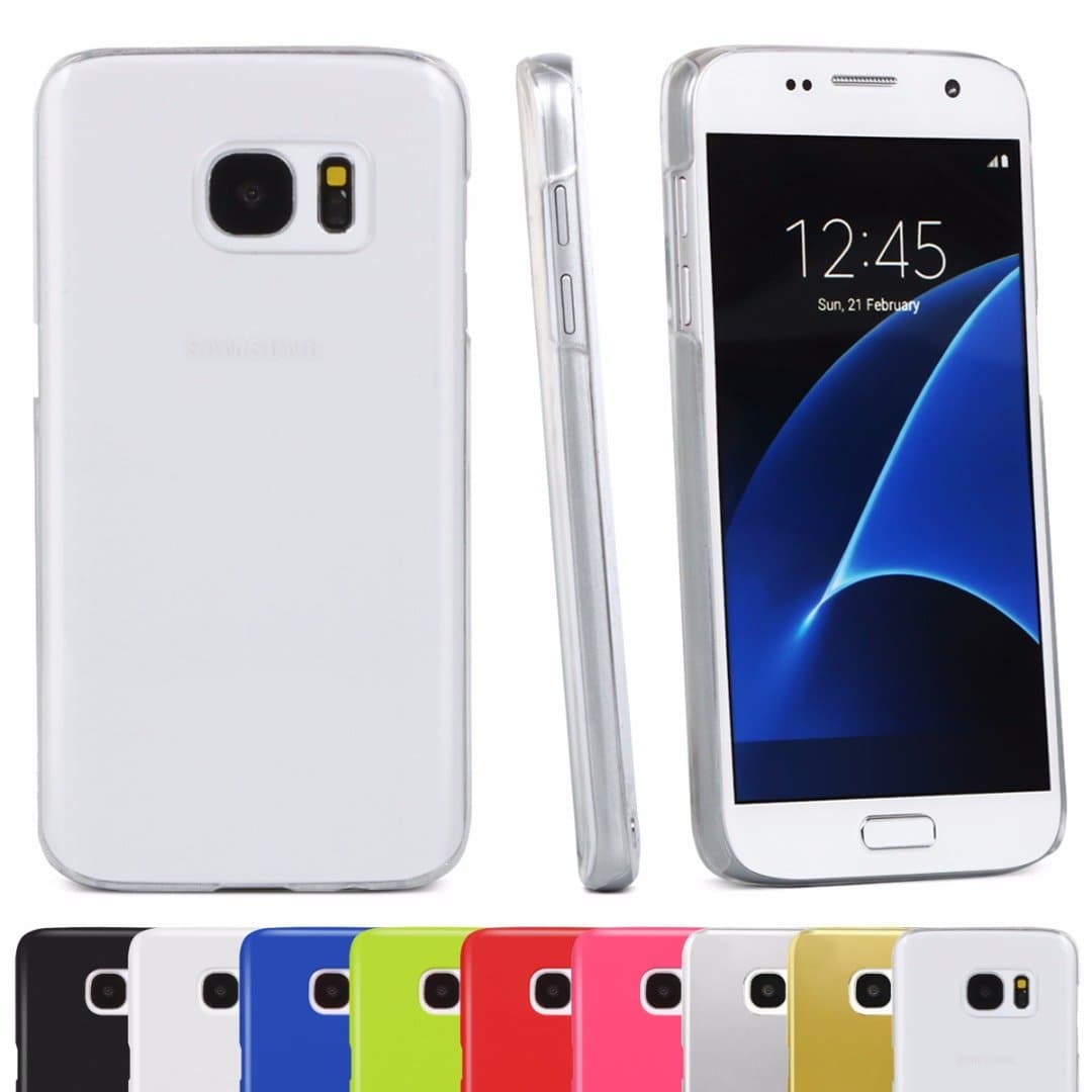 DeviceFun TM - Slim Fit Armour Snap On Hard Back Snap On Case Cover For Samsung Galaxy S7 with FREE Screen Protector