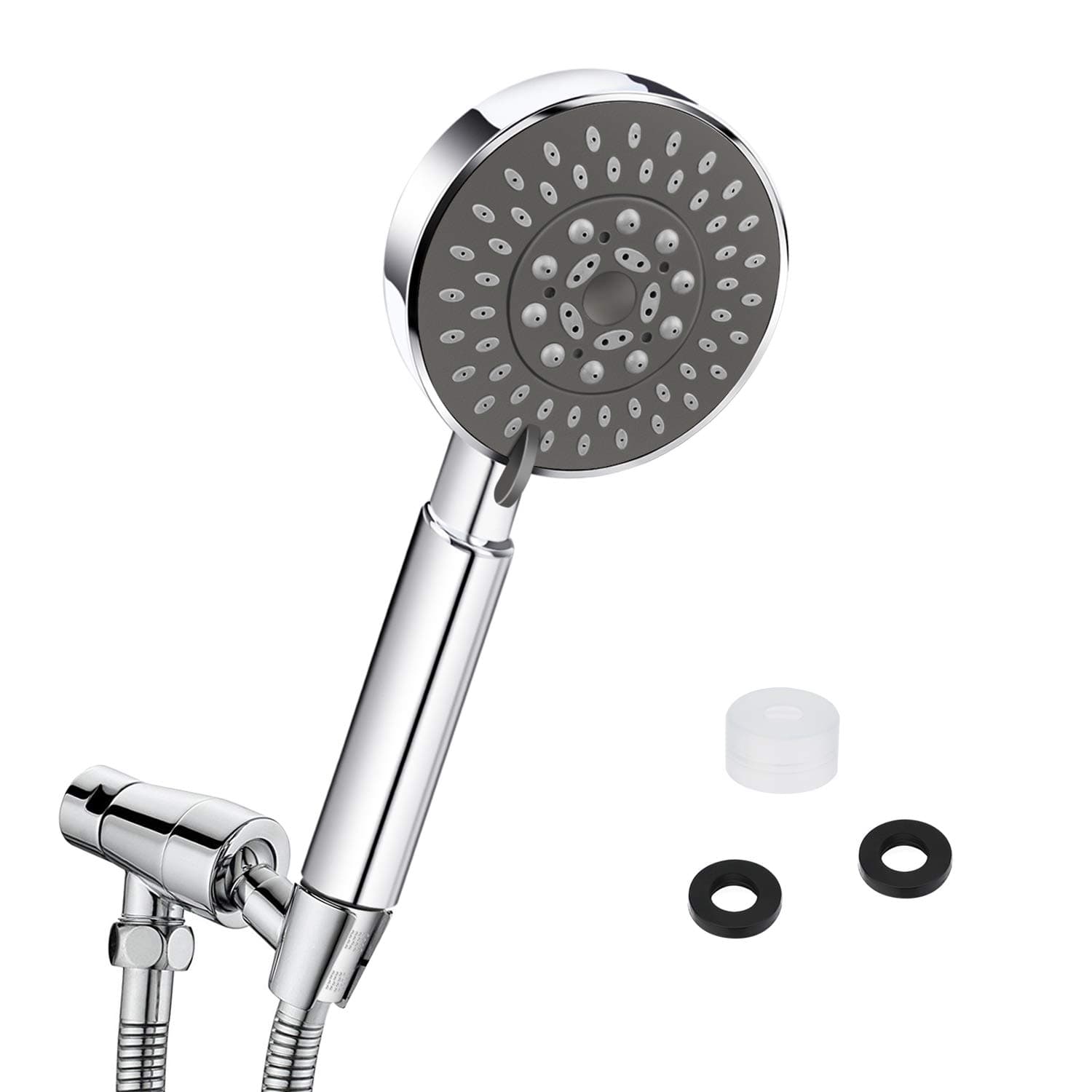 Shower Head High Pressure with 5 Sprays Modes,Handheld Shower Head Replacements Water Saving,4 Inch Universal Fitting Bath ShowerHeads Chrome Luxury Finish with Massage Experience