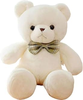 Teddy Bear Plush Toy, 12 inch Teddy Bear Stuffed Animal Birthday for Kids Girl Friends(White)