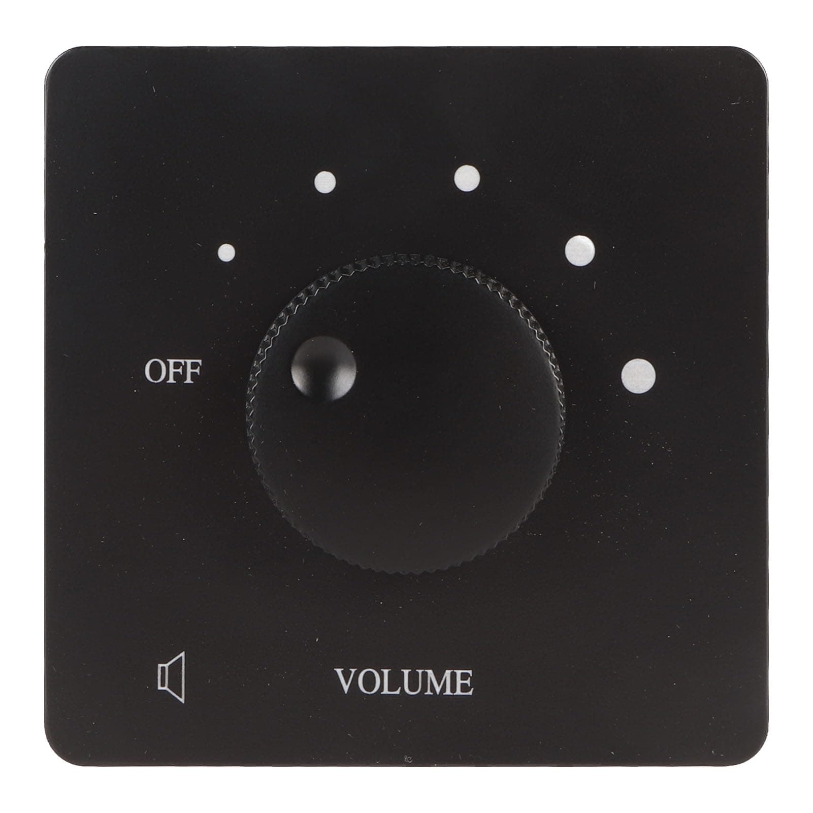 50W In Wall Volume Control Impedance Matching for Home Speakers, Wall Mount Volume Control Knob, 5 Gears Tuning Flush In Wall Plate Knob for Audio Zone Volume Adjustment (Black)