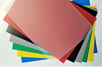 Plastic Sheet Polypropylene Coloured ViPrint Graphic Arts 0.8mm Thick A5 to A2 (Green, A4-297 x 210mm (11.7 x 8.3 in))