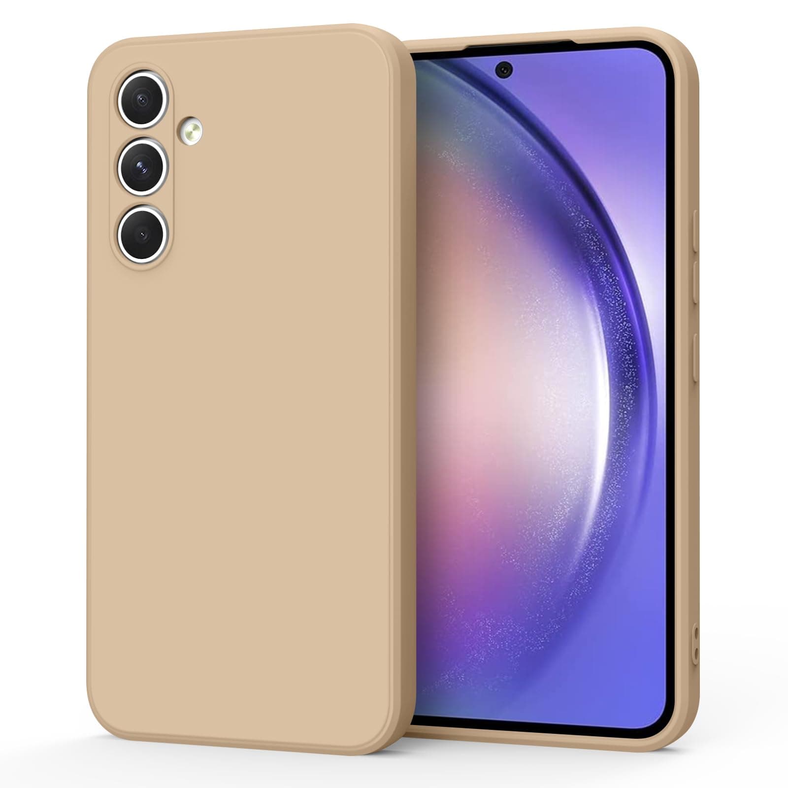 Vancle Soft Silicone Cases for Samsung Galaxy A54 5G 6.4-Inch,[Military Grade Drop Protection] [Anti-Scratch Microfiber Lining] Shockproof Slim Cover for Samsung Galaxy A54 (Brown)