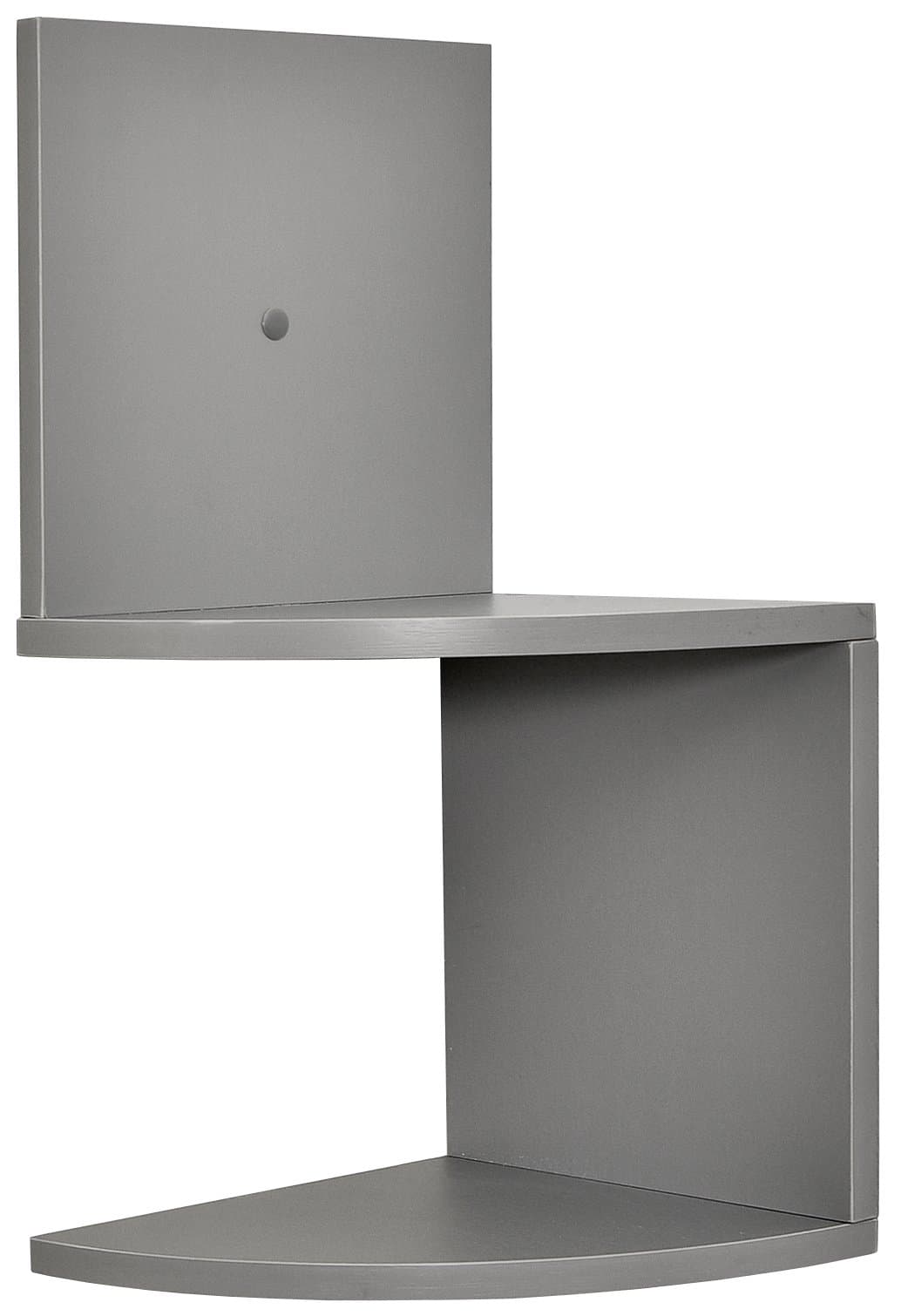 Corner Shelf, Greenco Modern Design 2 Tier Floating Shelves For Walls, Easy-To-Assemble Wall Mount Corner Shelves For Bedrooms And Living Rooms, Gray Finish