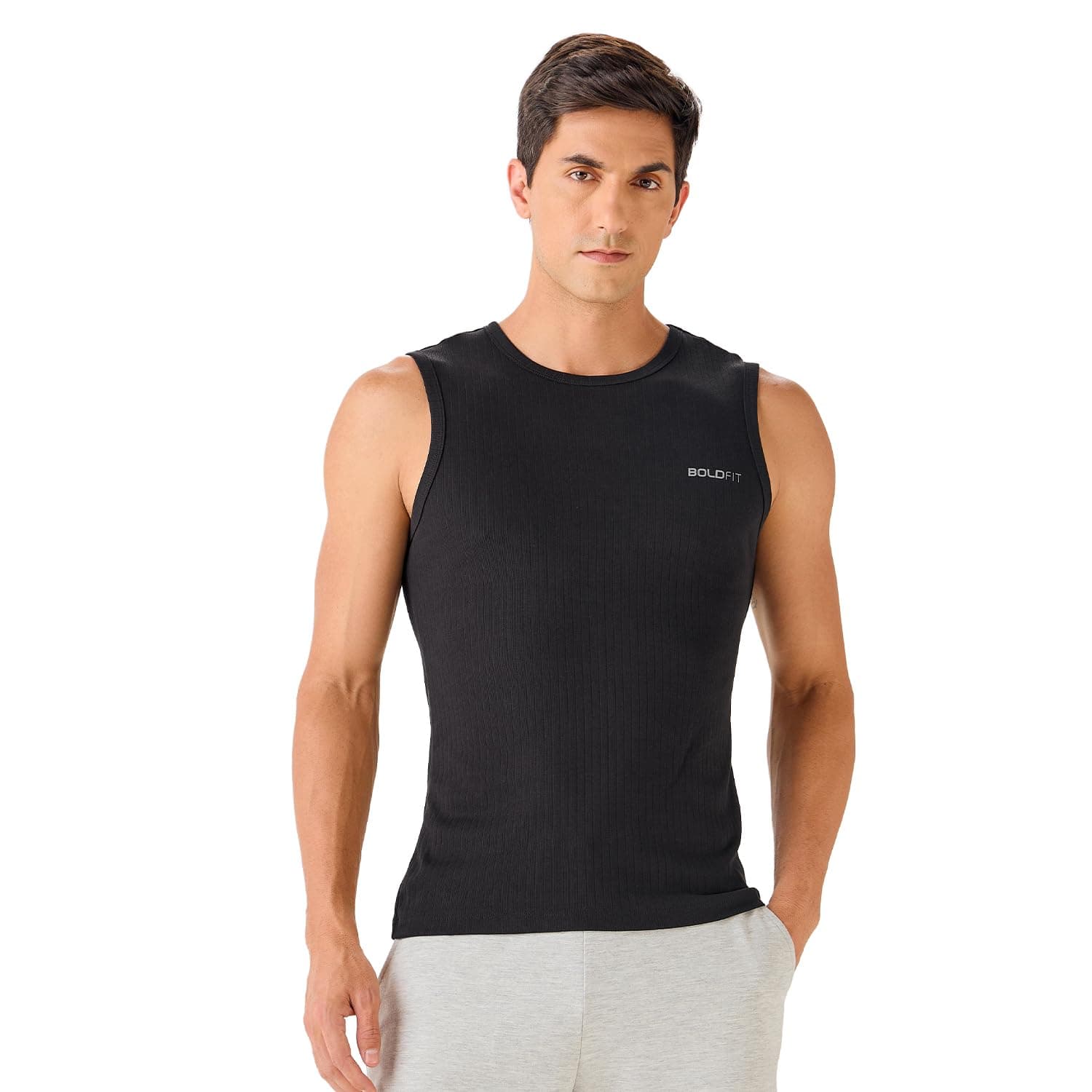 - Boldfit Gym Vests for Men Workout Breathable Vest for man Lightweight Sleeveless t Shirts for Men Regular fit Gym Vest for man Round Neck Tank top Boys