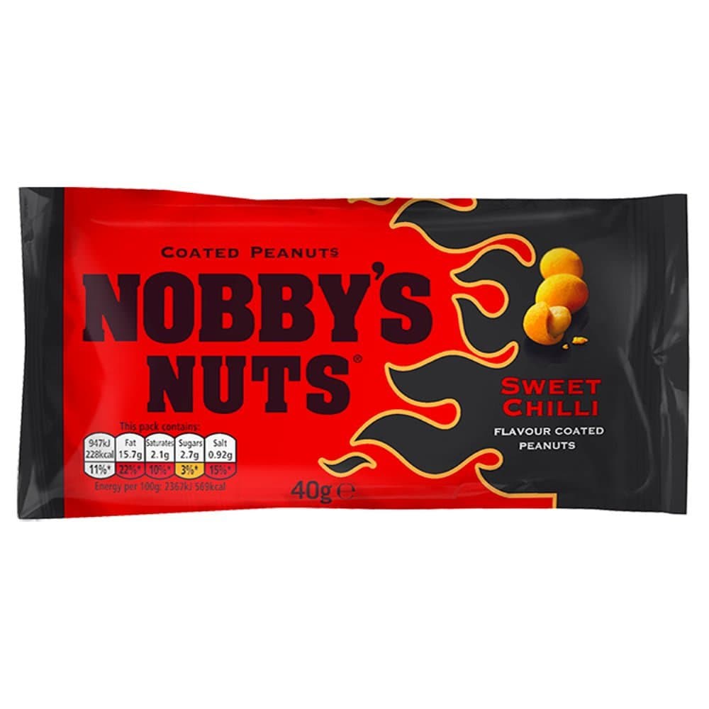 Nobby's Nuts Sweet Chilli Flavour Coated Peanuts 20 x 40g x Case of 20