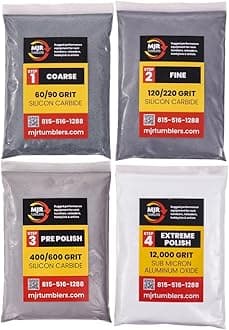MJR Tumblers Refill Grit Kit for 50 LB Rock Tumblers Silicon Carbide Aluminum Oxide Media Polish