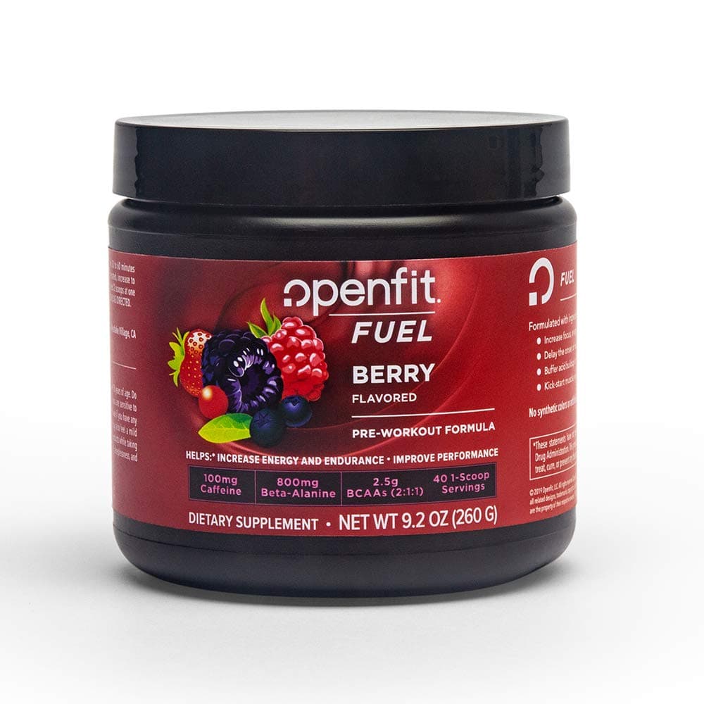 Fuel Berry Flavored Pre-Workout Formula w/Beta Alanine, Branched-Chain Amino Acids (BCAAs), & No Artificial Flavors, 40 Servings