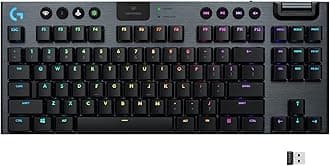 Logitech G915 TKL Tenkeyless Lightspeed Wireless RGB Mechanical Gaming Keyboard - Black