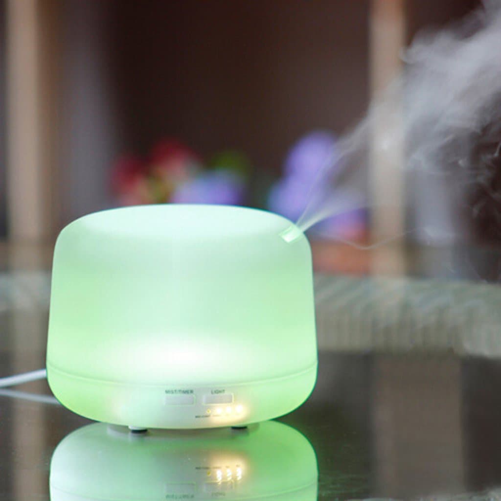 eHooray Aroma Diffuser Ultrasonic Humidifier LED Color Changing Lamp Light Air Purifier (500ML 7 Colors LED)
