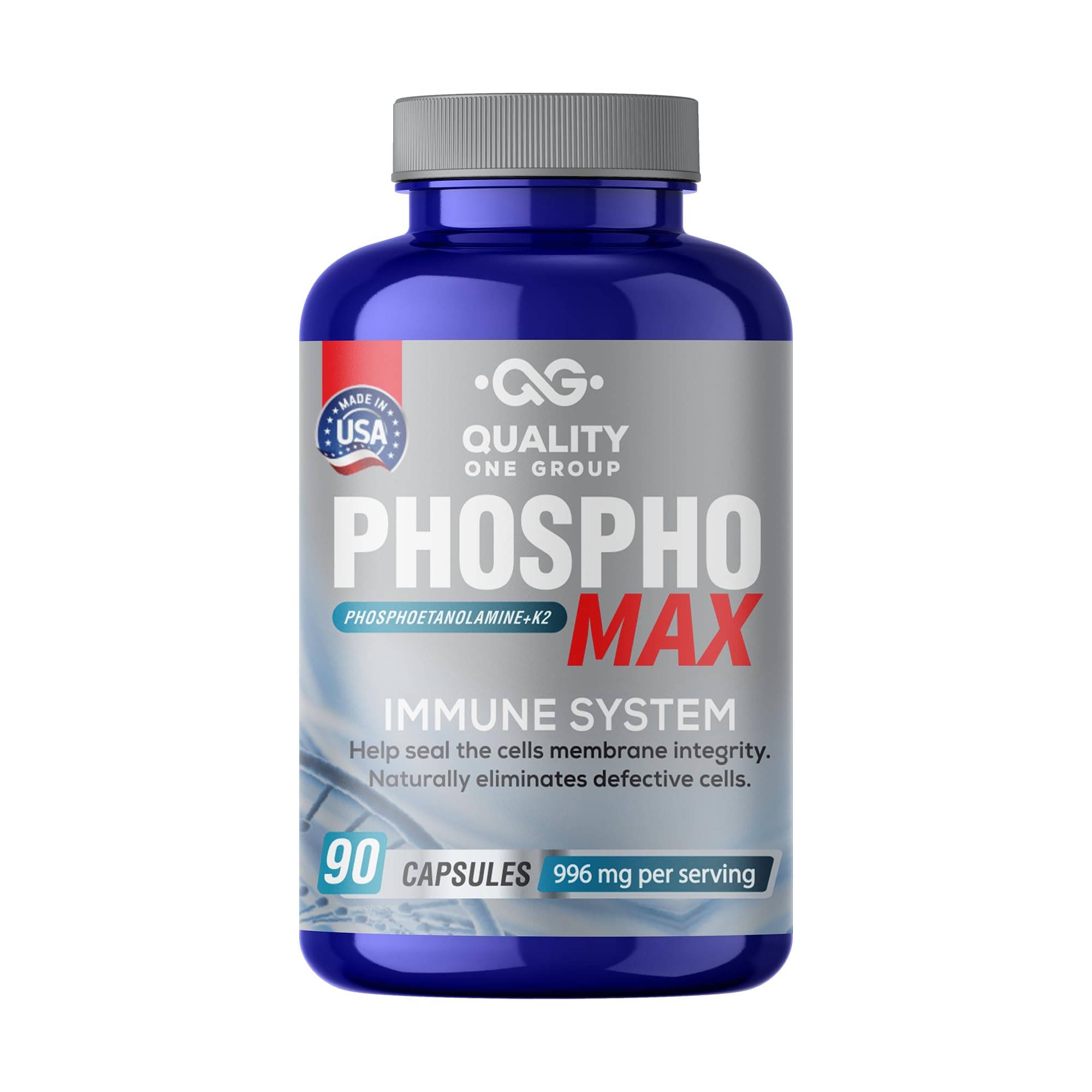 PHOSPHOMAX Unique Blend of Phosphoethanolamine to Boost Your Immune System- Natural Fosfoetalonamina, 26 Years of Researched Formulation