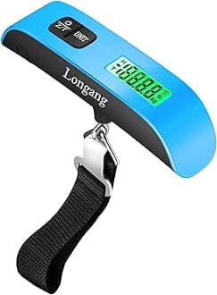 Digital Hanging Luggage Scale with Backlit for Travel, Portable Handheld Suitcase Weight Scale with Hook, 110 Pounds, Battery Included