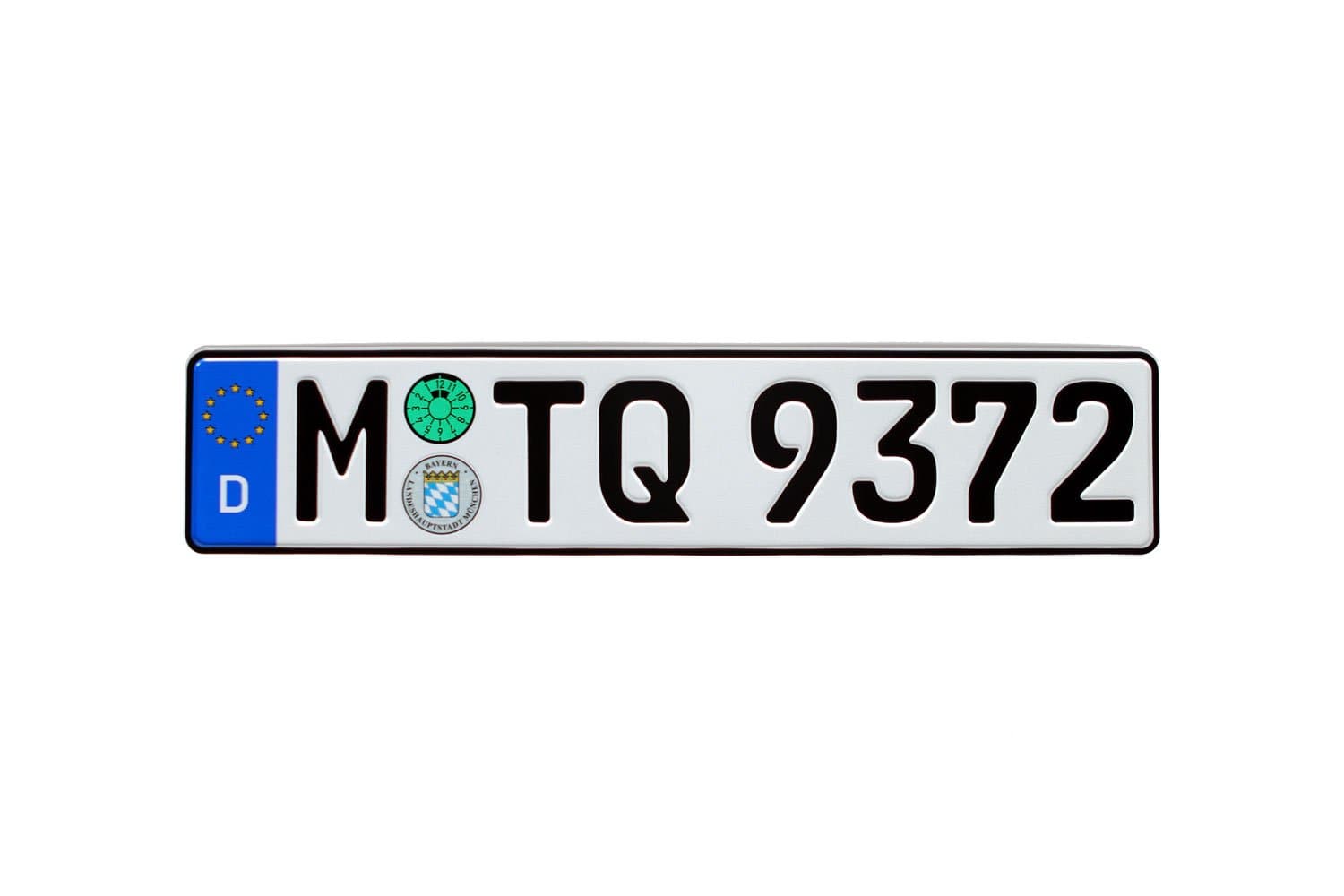 Bayern German Euro Plate with Seals - Random Characters
