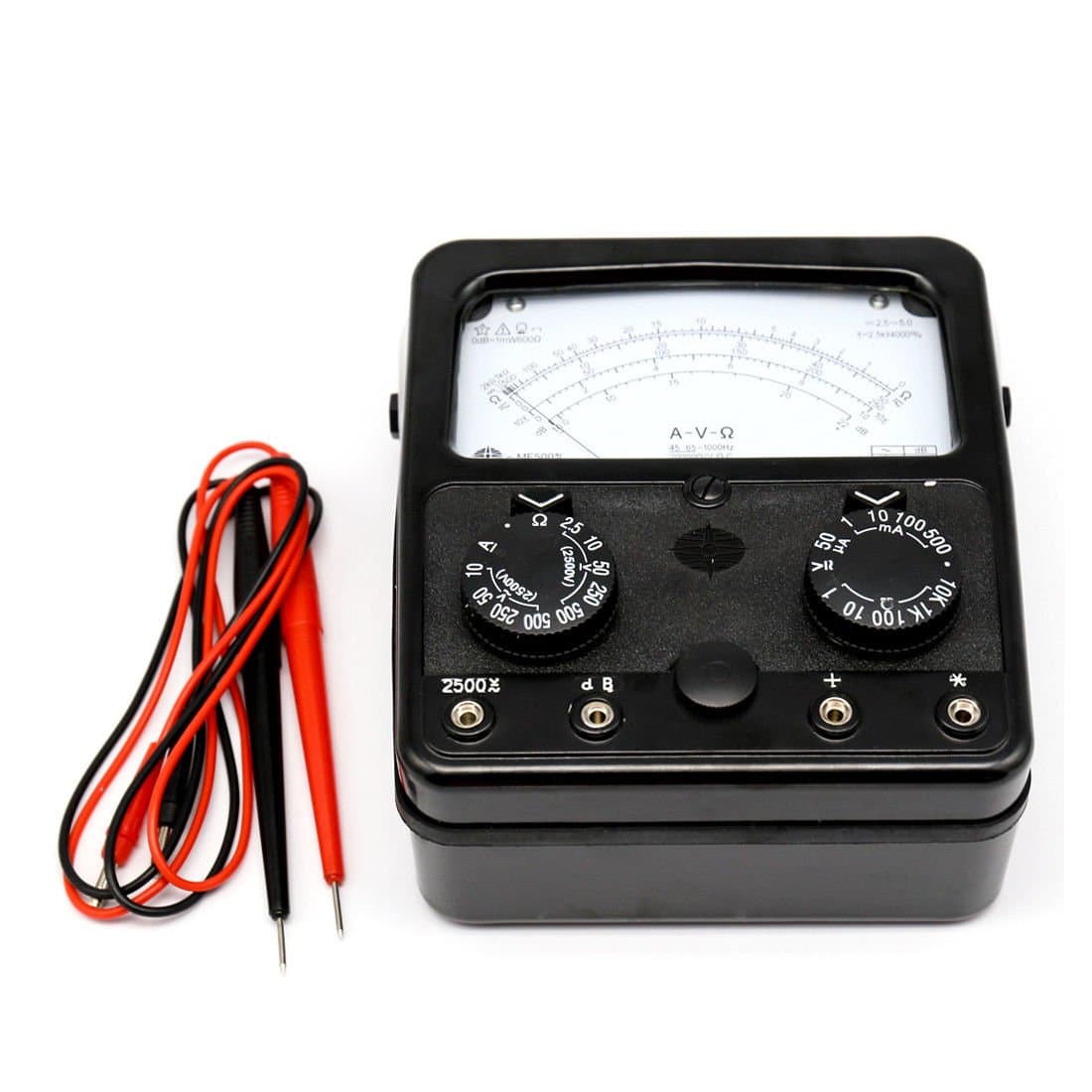 Mf500 Analog Multimeter, Volt Ampere Ohm Meter 2500v 20hm 500ma 1510198