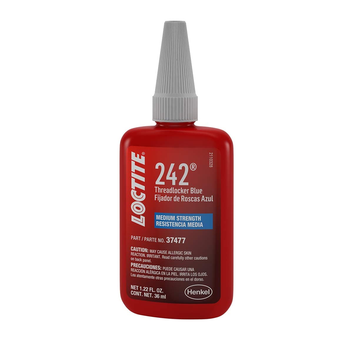 492140 Blue Threadlocker, 242 36-Mililiter Bottle