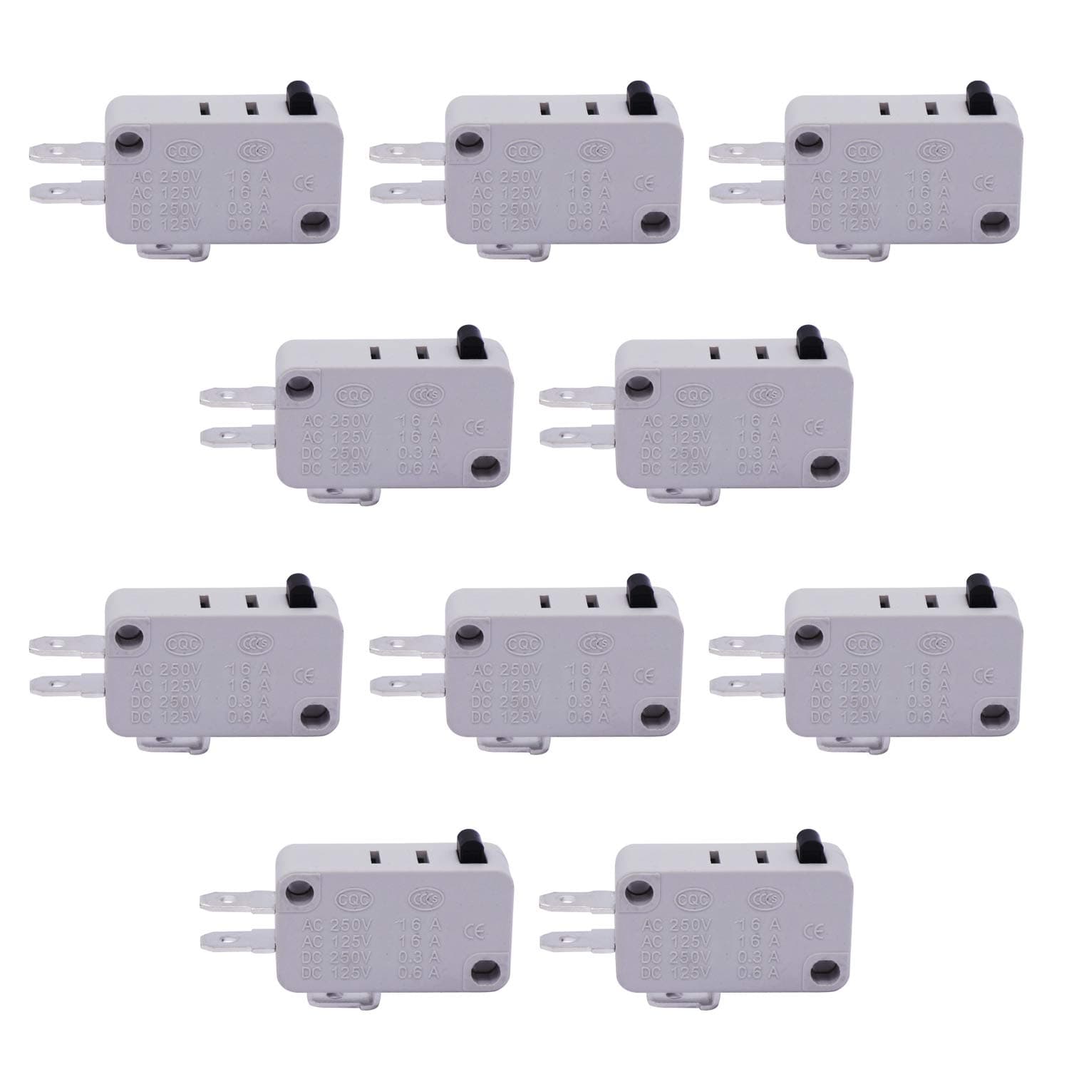 / 10pcs Universal Microwave Door Oven Freezer Micro Limit Switch Series AC/DC 125V 250V V-15-1C25 Snap Action for Arduino
